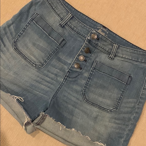 Bass Blue Jean Shorts High-Waisted Vintage Style - Picture 2 of 5